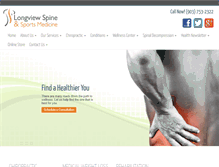 Tablet Screenshot of longviewchiropractor.com